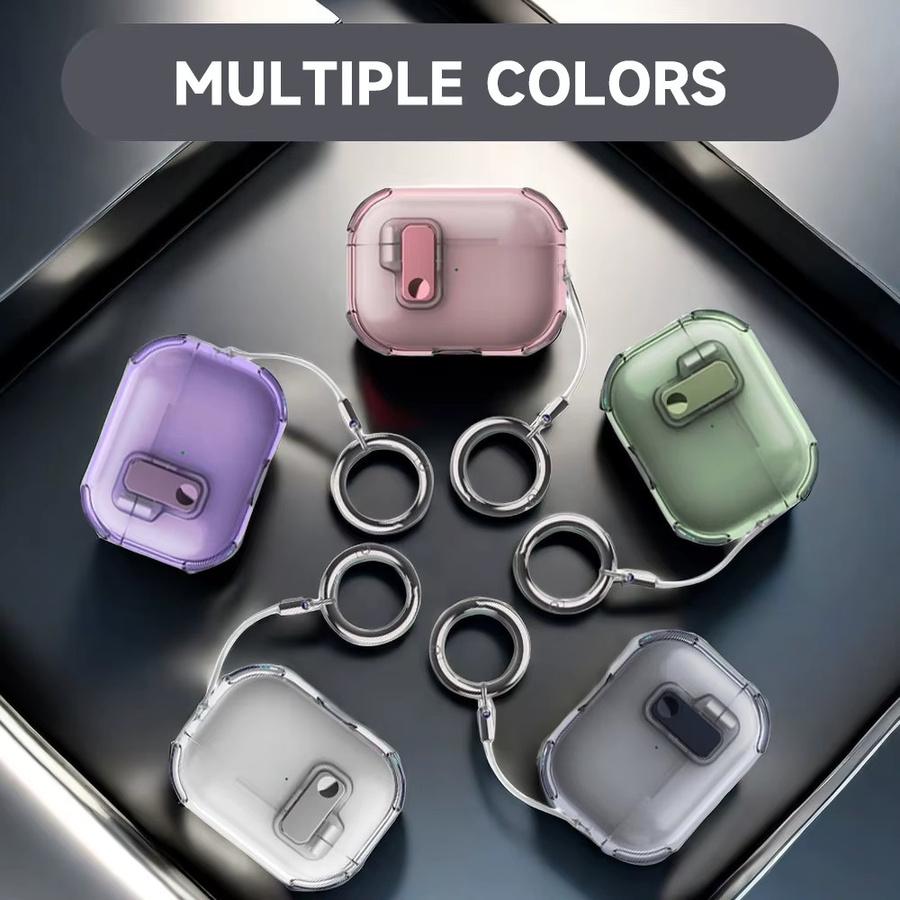 Transparente TPU-Schutzhülle mit Handyständer für Apple AirPods Pro (1, 2 und 3) - Bild 3
