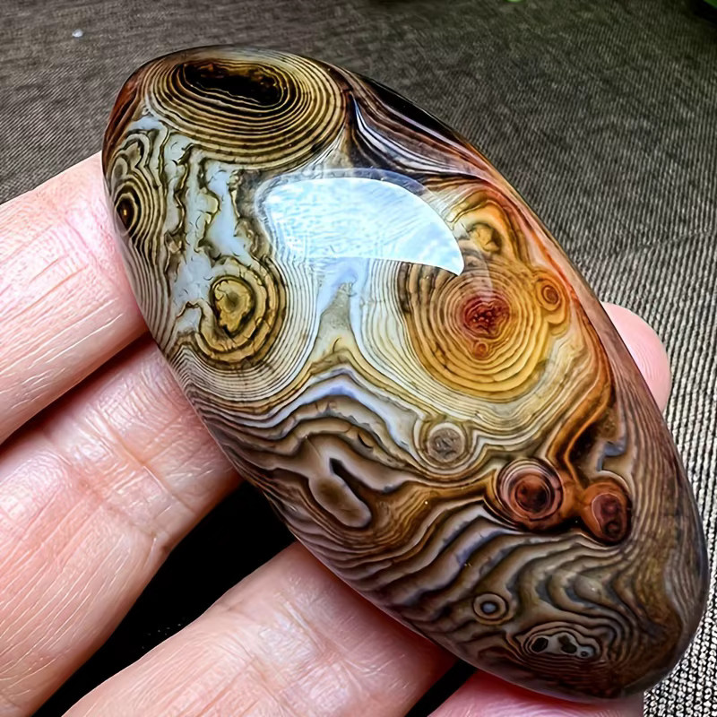 CrystalHola Handförmiger Quarz aus buntem Seidenachat und Sardonyx zur Reiki-Heimdekoration, Mehrfarbig - Bild 4