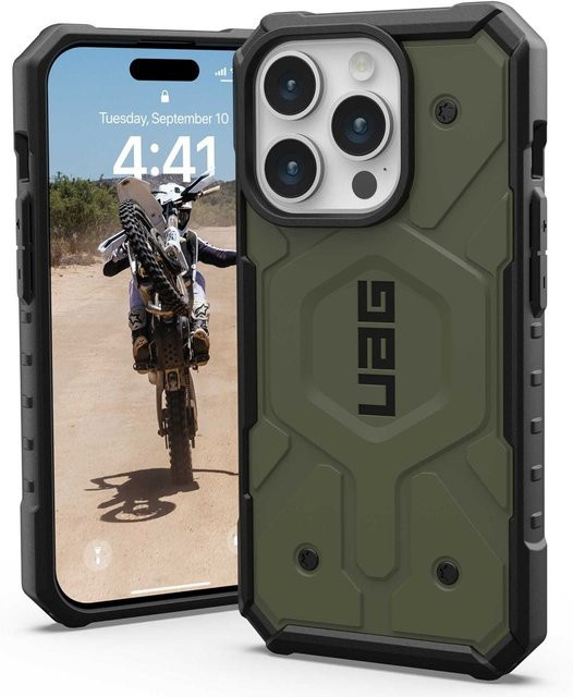 Urban Armor Gear Pathfinder MagSafe Schutzhülle für Apple iPhone 15 Pro in Grün - Bild 1