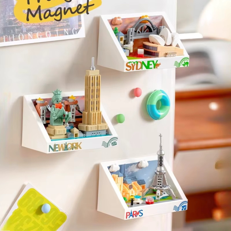 Keeppley New York Magnetischer Kühlschrankmagnet Bausteine Zubehör, Bunt / Mehrfarbig - Bild 2