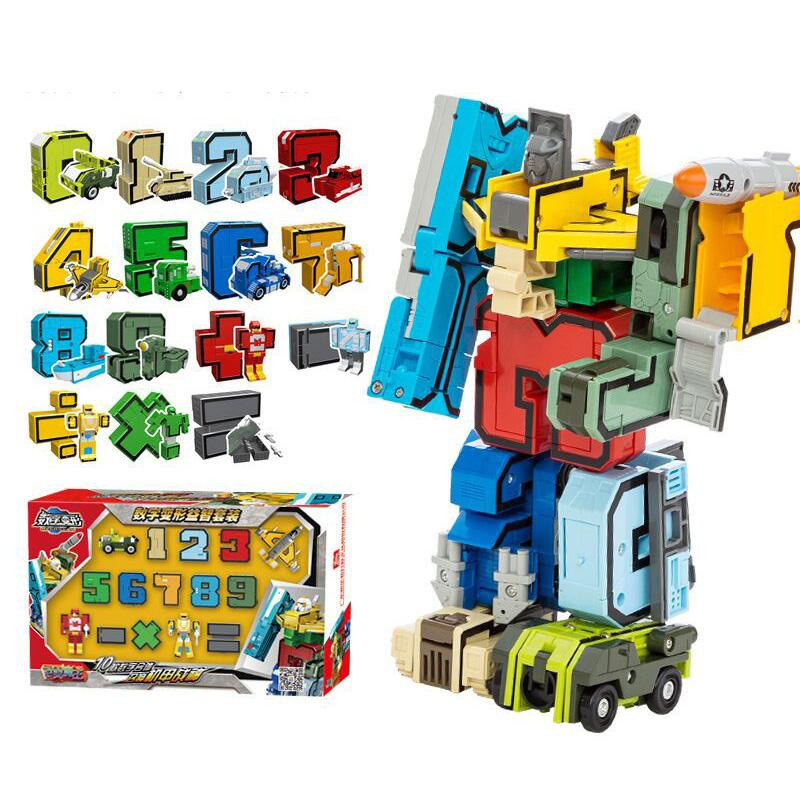 Yiran toy 1 Roboter Transformation Actionfigur Zahlen Alphabet ab 3-6 Jahre - Bild 1