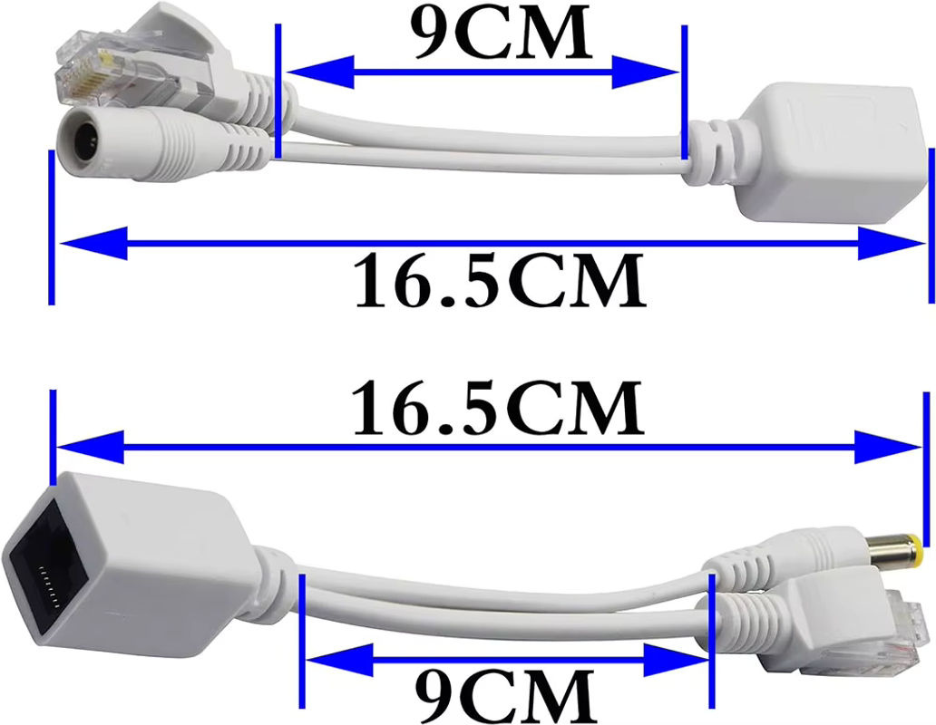 Anja Core Passives PoE-Injektor und PoE-Splitter-Kit mit RJ45-Ethernet und DC 5,5 x 2,1 mm Adapteranschluss, Schwarz, 5 Paare - Bild 3