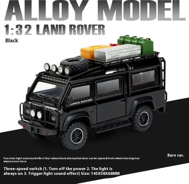 Linyi toy car Land Rover Defender Van, Modellauto, 1:32, Metall, Sound & Licht, ab 14 Jahren - Bild 1