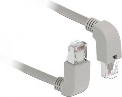 Delock RJ45 Patchkabel CAT 6a S/FTP Ethernet/LAN Grau, Länge: 1,00 m - Bild 1