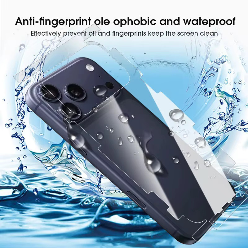 2er-Pack Hydrogel-Displayschutzfolien und Rückseitenfolien für Apple iPhone 17 Pro Max, 17 Air und 17 Pro, transparent - Bild 5