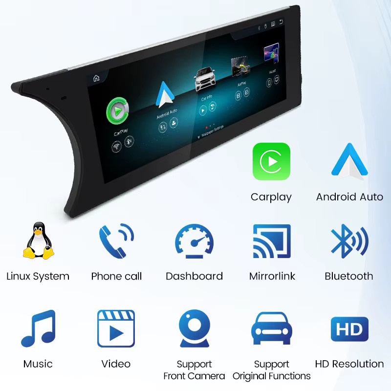 STWEI Multimedia-System für Mercedes Benz C-Klasse W204 S204 NTG4.5 mit 8,8-Zoll-Touchscreen, Linux-System, Wireless CarPlay und Android Auto, Schwarz - Bild 3
