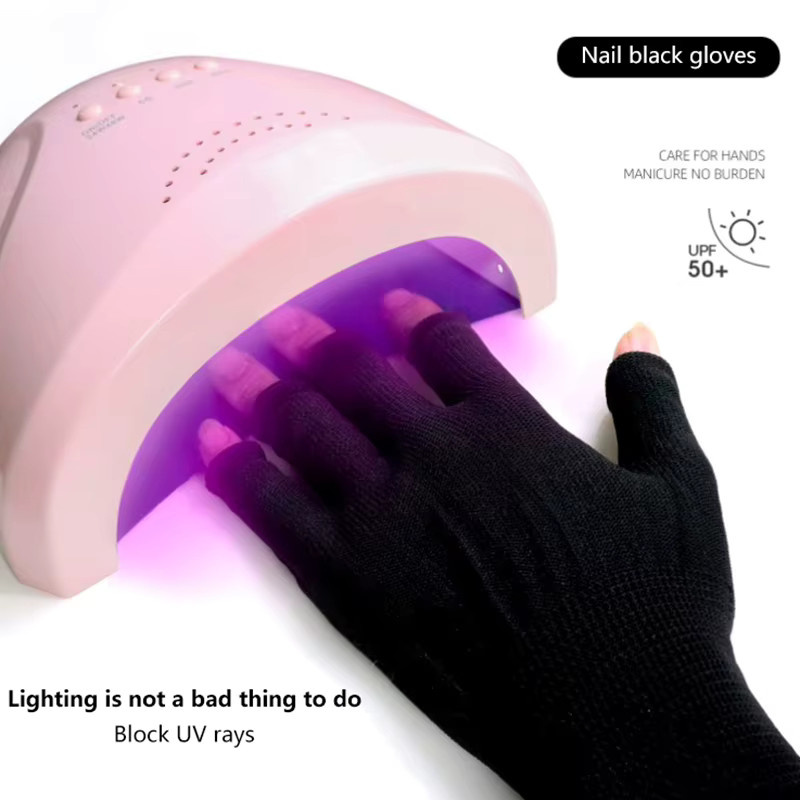KuZHEN Nagelhandschuhe, fingerlos, Anti-UV, Unisex - Bild 2