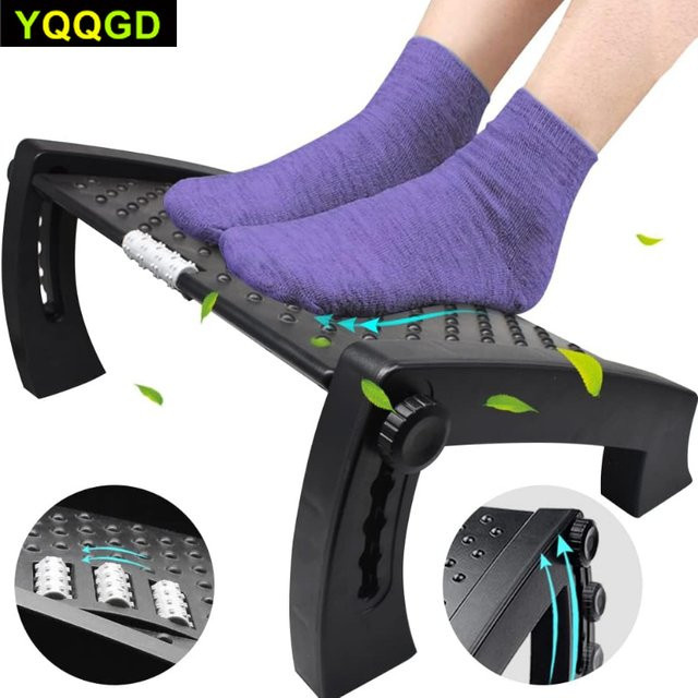 Ergonomische Fußstütze von YQQGD mit Massagerollen für Büro und Home Office in Schwarz oder Grau - Bild 1