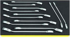 Stahlwille Ratschen-Ringmaulschlüssel Set OPEN-RATCH i.TCS Nr.TCS 12-teilig in Silber - Bild 1