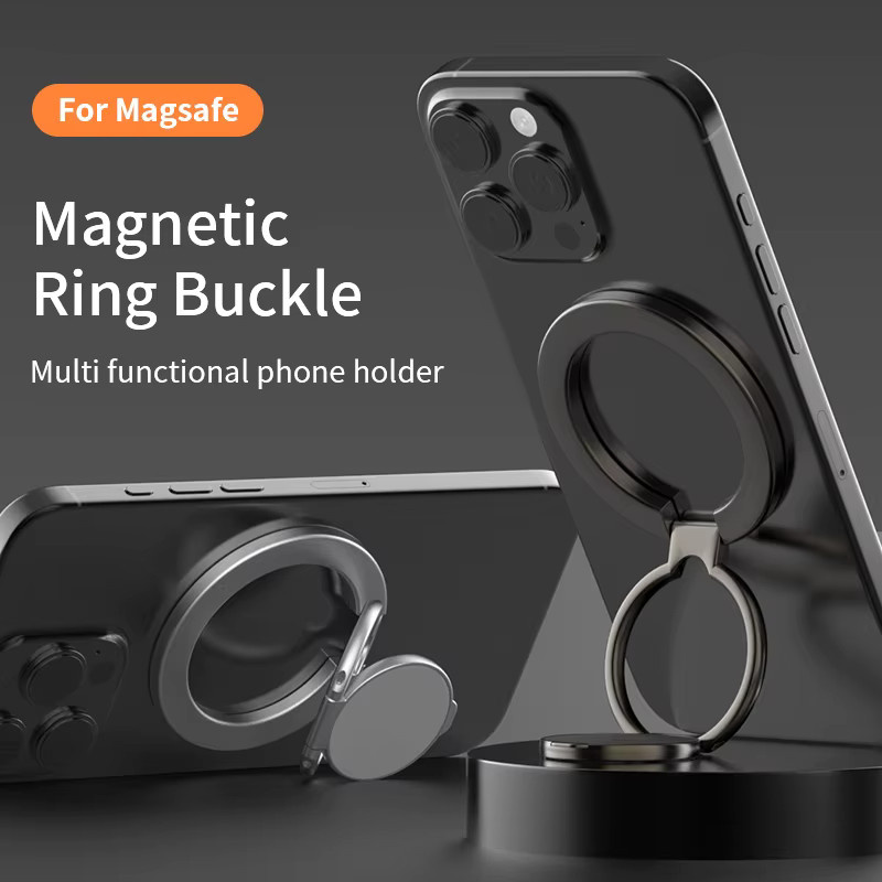 WSSHE MagSafe faltbarer magnetischer Telefonhalter für Xiaomi und universelle Smartphones, doppelseitiger Autohalter in Schwarz oder Silber - Bild 2