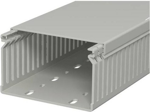 OBO Bettermann Verdrahtungskanal in Stein-Grau, L x B x H: 2000 x 100 x 60 mm - Bild 1