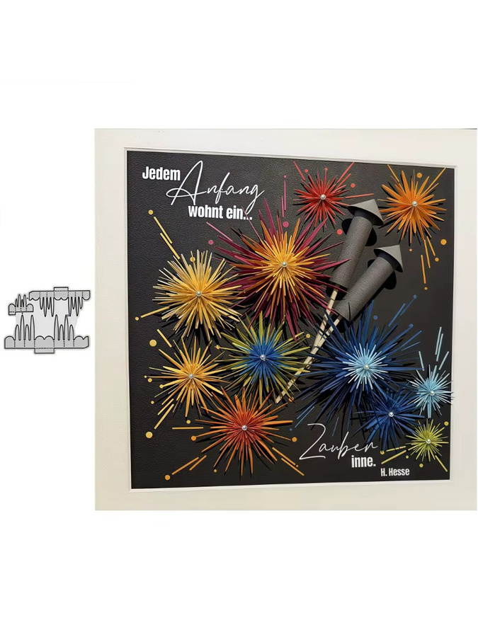 Set mit 3 faltbaren Blumen-Metall-Stanzformen für DIY Scrapbooking und Kartenherstellung - Bild 2