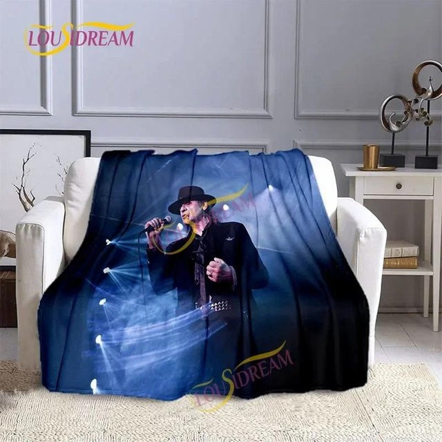 Udo Lindenberg 3D Flanelldecke aus weichem Plüsch, Dekodecke für Sofa und Bett, B/B/H: 75 x 100 cm - Bild 1