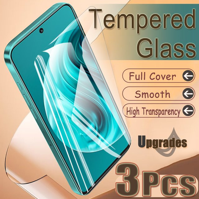 3er-Pack Huawei Nova 12i 12 I Displayschutz aus gehärtetem Glas, transparente Anti-Explosions-Folie mit Fingerabdruck-Entsperrungsschutz - Bild 1