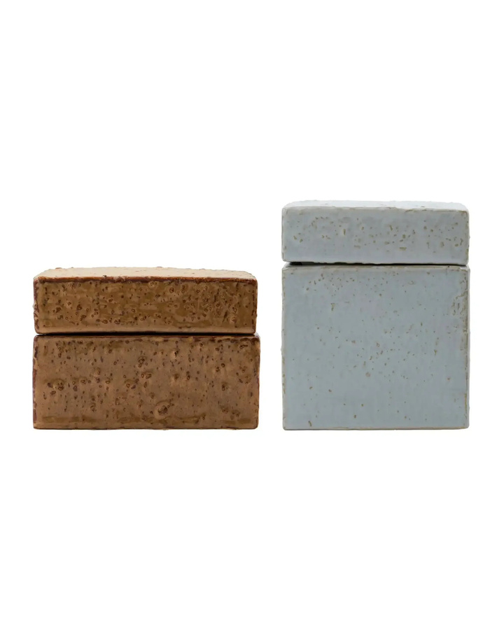 House Doctor Aufbewahrungsbox Treasure aus Keramik in Braun, B/T/H: 12 x 12 x 8 cm - Bild 1
