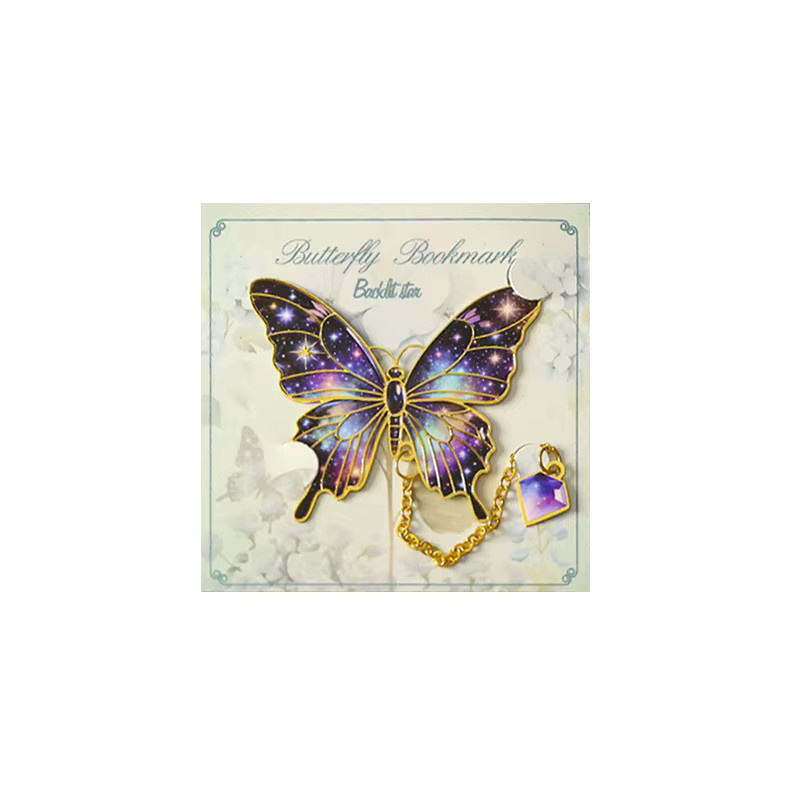 6style Metall-Lesezeichen mit Schmetterling im Retro-Ölgemälde-Stil, Mehrfarbig - Bild 5
