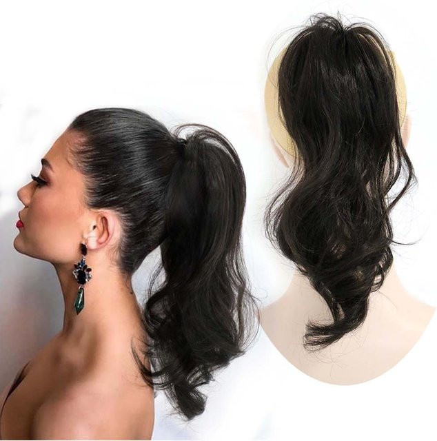 Refeeny Clip-in-Haarverlängerung, synthetisch, gewellt, 30,5 cm - Bild 1