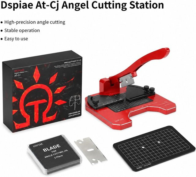 DSPIAE AT-CJ Engelsschneidstation aus Aluminiumlegierung mit roter Kohlenstoffstahl-Klinge für Präzisionsarbeiten im Hobby- und Modellbau - Bild 1