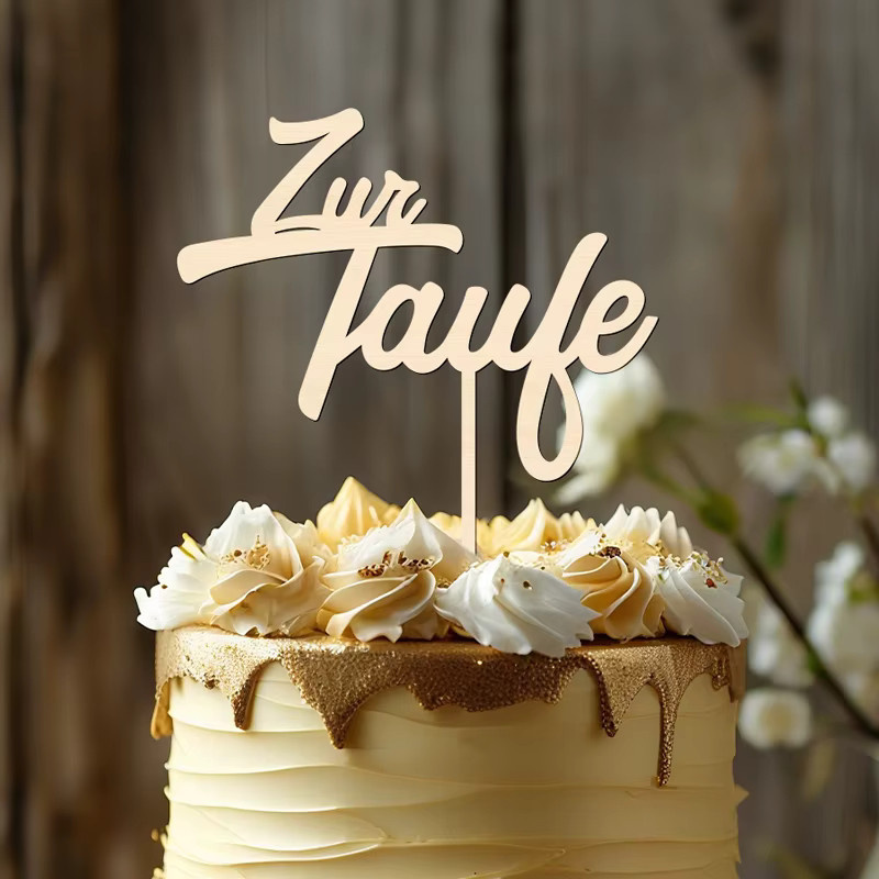 NUBECOM Tortenaufsatz zur Taufe und für Babypartys als Kuchendekoration B: 17,5 cm, T: 14,0 cm - Bild 2