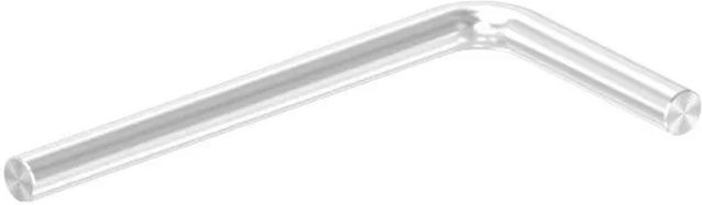FeNau Bügel aus Edelstahl V2A, Farbe Silber, Ø 12 mm, Schenkellänge 75 x 150 mm, 90 Grad gebogen, geschliffen Korn 240 - Bild 1