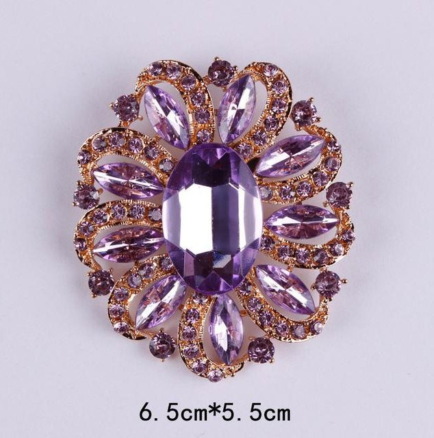 Brosche Strass, Acryl, gray, Damen - Bild 1