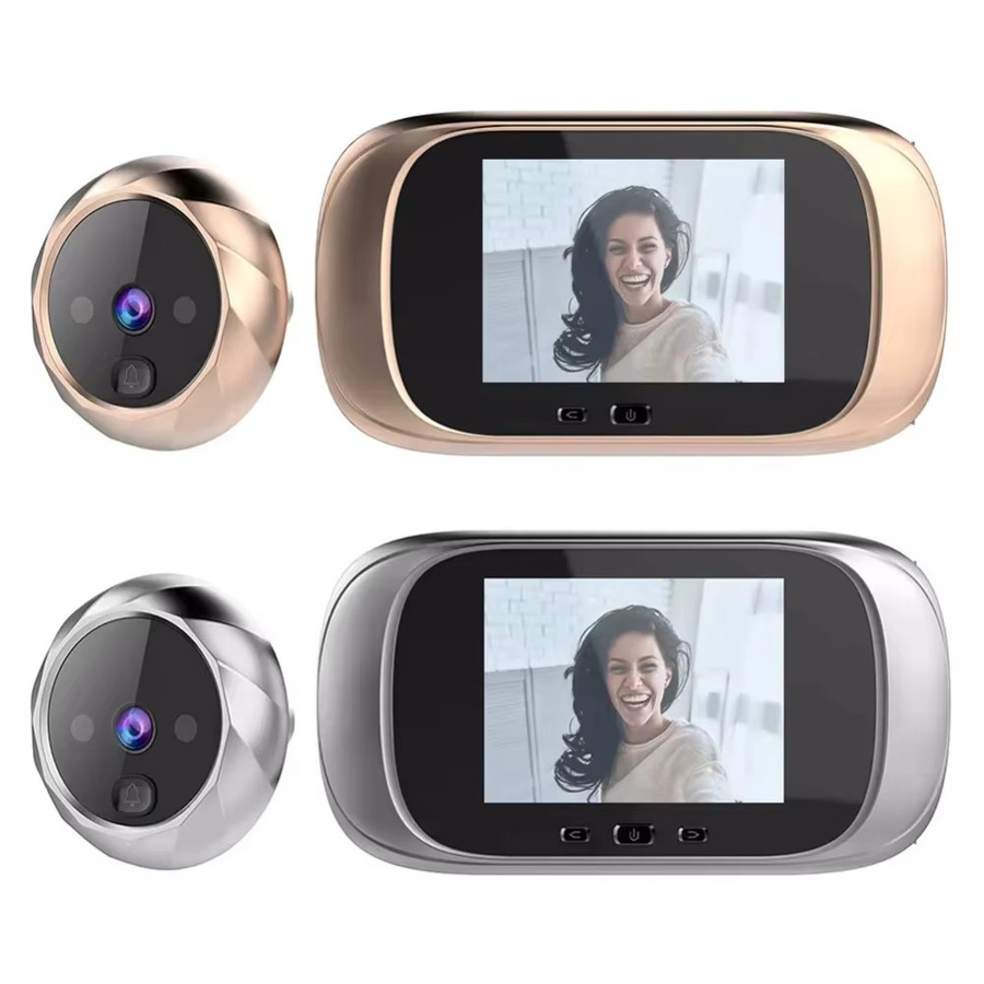Digitale Video Türklingel mit 2,8 Zoll LCD-Display und Bewegungserkennung in Gold - Bild 4