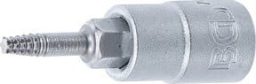 BGS Schraubenausdreher-Bit-Einsatz T10 für defekte Torx-Profile, Antrieb Innenvierkant 6,3 mm (1/4 Zoll), silber, Edelstahl - Bild 1