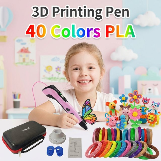 BEGRINT 3D-Druckstift, 40 Farben, mit Reiseetui - Bild 1