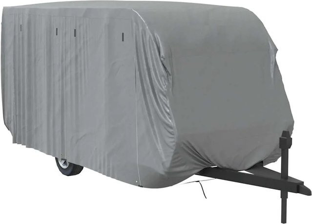vidaXL Schutzhülle für Wohnwagen in Grau aus Vliesstoff, B/T/H: 550 x 250 x 220 cm - Bild 1