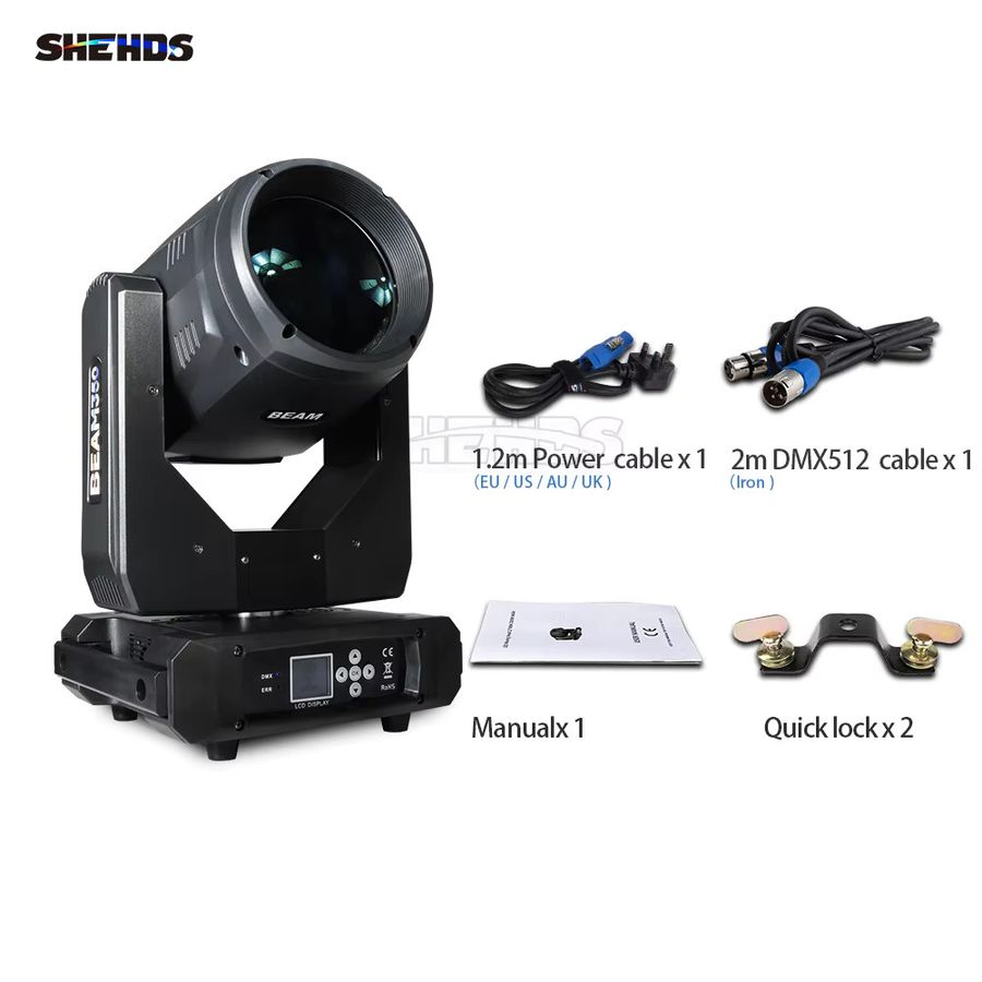 SHEHDS 2er Set Moving Head 17R 350 W Birnenstrahl mit Regenbogeneffekt für DJ, Party, Theater und Hochzeit - Bild 3