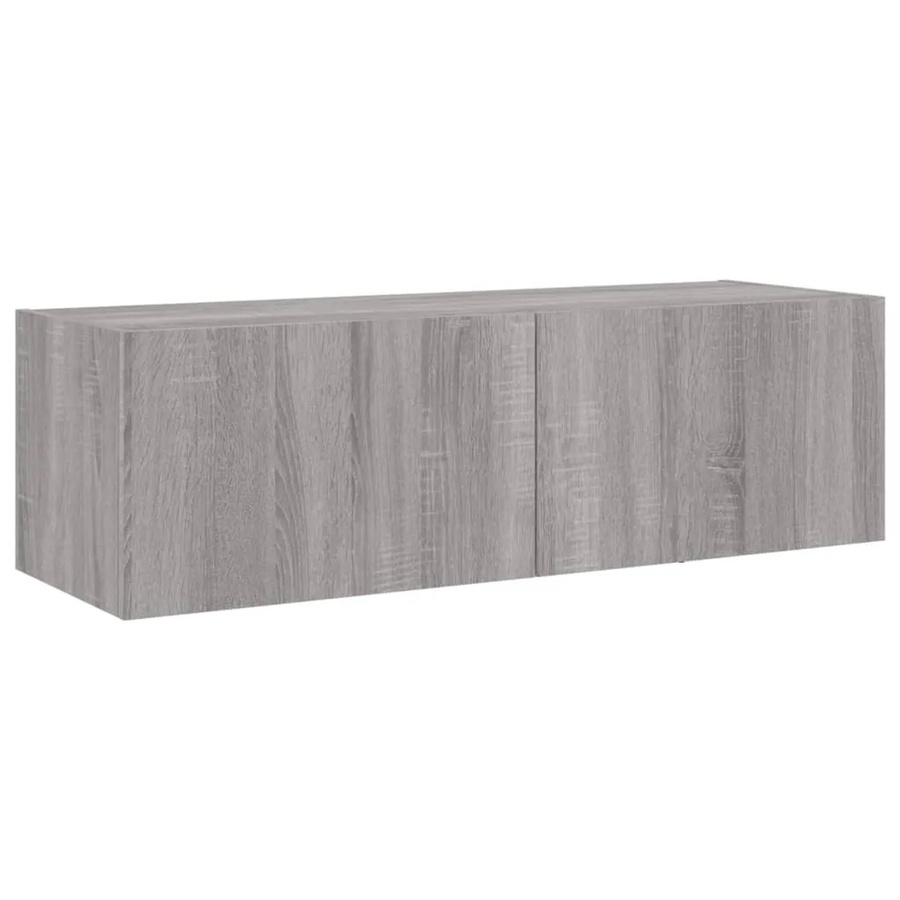 vidaXL TV-Wandschrank mit LED-Leuchten in Grau Sonoma, B/T/H: 100 x 35 x 31 cm - Bild 2
