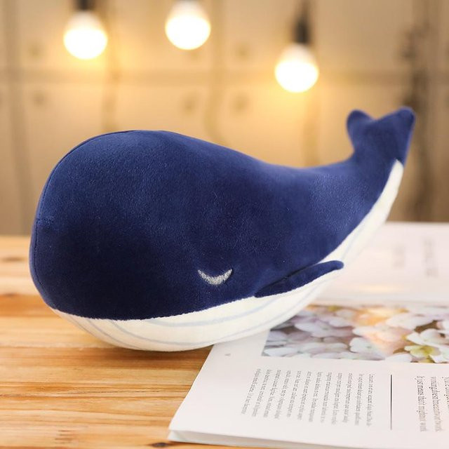 Blauwal Plüschtier, Meerestier, Blau, 65cm - Bild 1