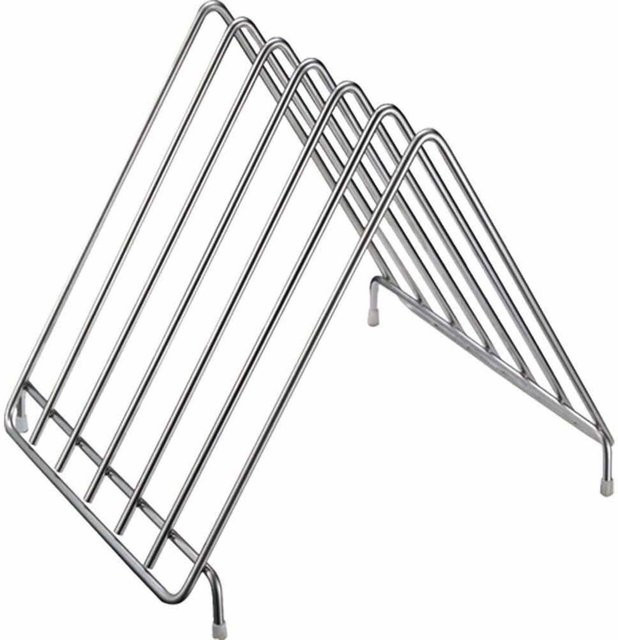Stalgast Schneidbretthalter aus Edelstahl mit sechs Fächern, Farbe: Silber, Breite: 30 cm, Höhe: 27 cm - Bild 1
