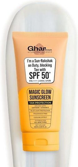 Ghar Soaps Magic Glow Sonnenschutz LSF 50+, 60 g - Bild 1