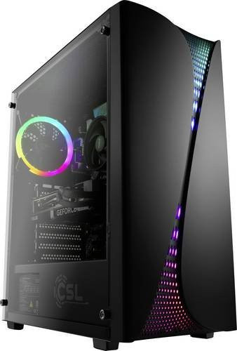 CSL Computer Gaming PC M11610H in Schwarz mit AMD Ryzen 5 9600X, 16GB RAM, 500GB SSD, Nvidia GeForce RTX 3050 6GB GDDR6 und Windows 11 Home - Bild 1