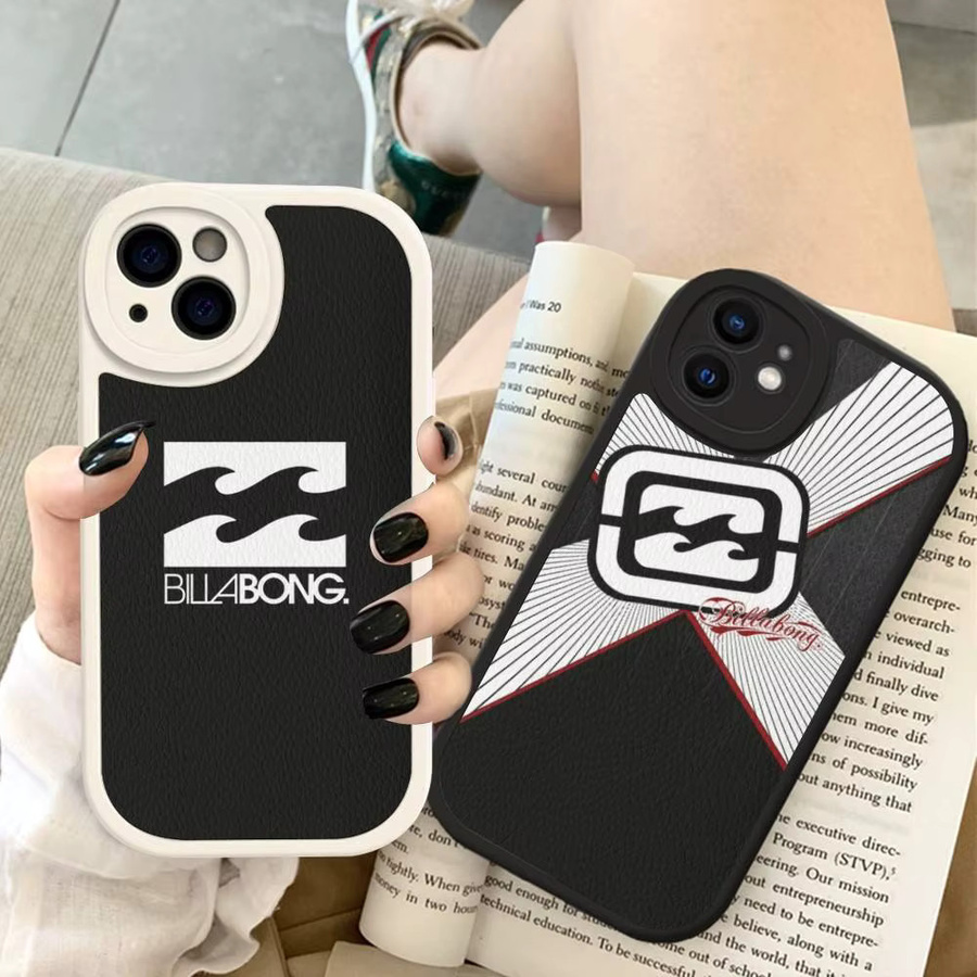 Billabong Leder-Handyhülle für iPhone 16 15 14 13 12 11 Pro Max Plus im Surfing-Design - Bild 5
