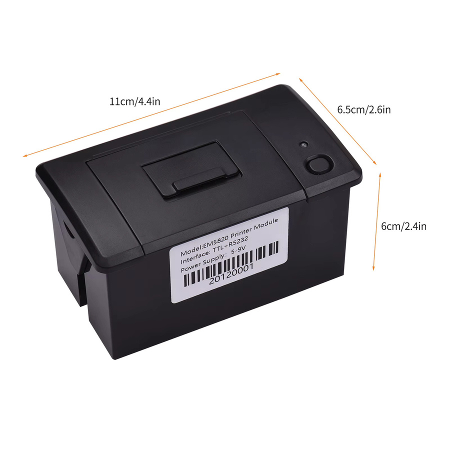 Aibecy Mini-Thermo-Belegdrucker 58 mm in Schwarz mit USB, RS232 und TTL-Schnittstelle, geräuscharm, unterstützt ESC/POS-Befehle - Bild 5