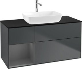 V&B Waschtischunterschrank Finion in Mattblau lackiert, Breite: 120 cm, Tiefe: 50,1 cm, Höhe: 50,1 cm - Bild 1