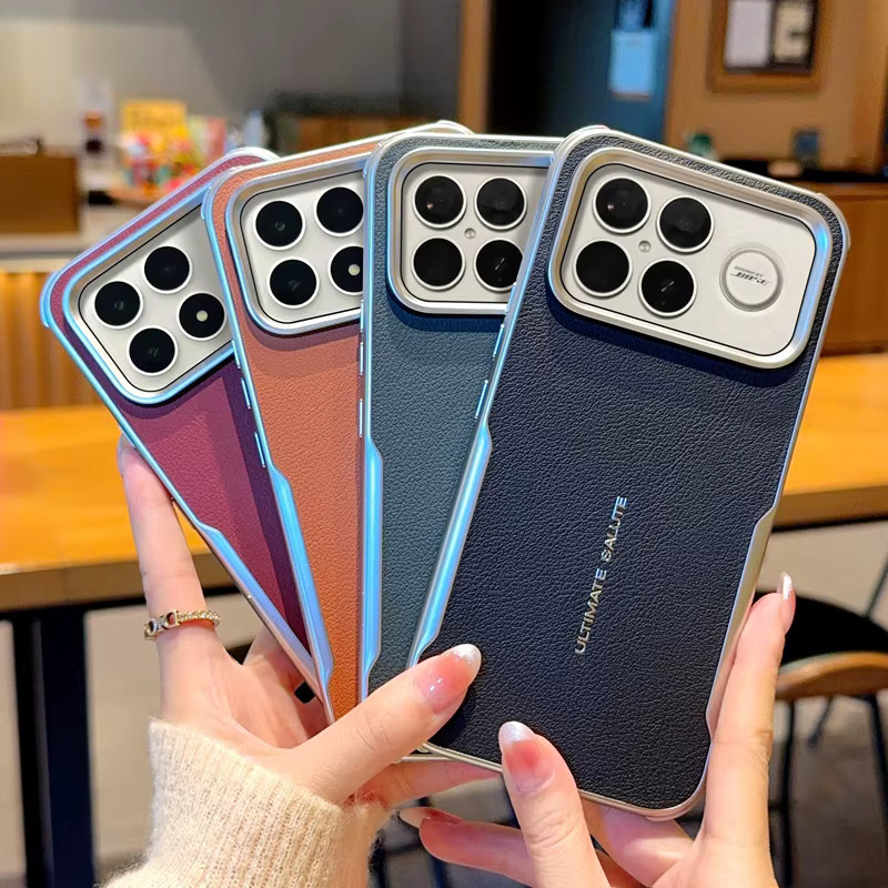 Xiaomi POCO F8 Ultra und POCO F8 Pro Schutzhülle aus PU Leder mit magnetischem kabellosem Laden in Schwarz - Bild 2