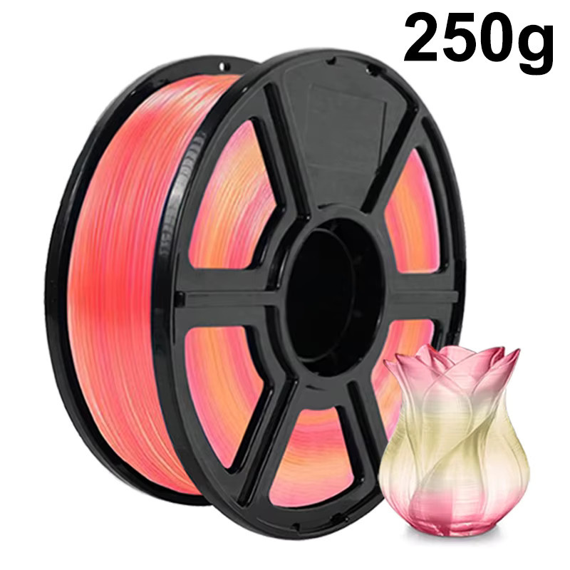 PLA Farbverlaufsfilament 1,75 mm für 3D-Drucker in Multicolour Blau Grün - Bild 2