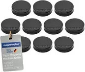 Magnetoplan Ergo-Magnete Medium in Schwarz, 10 Stück - Bild 1