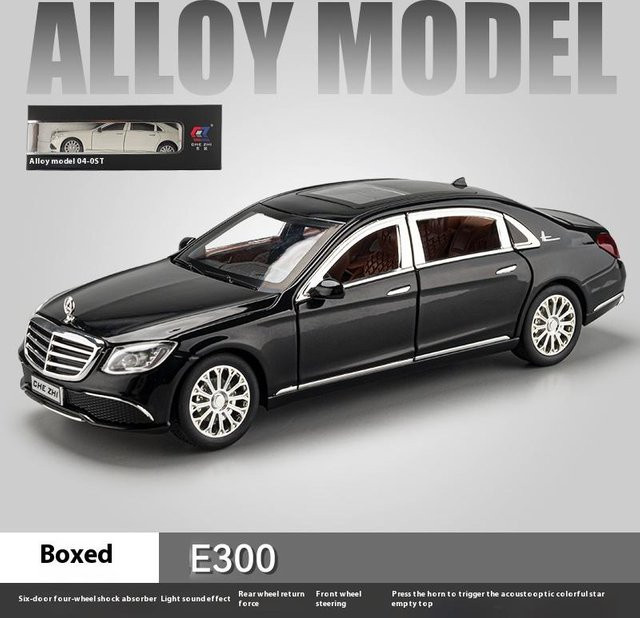 Linyi toy car E300 Limousine, Automodell, 1:24, Metall, mit Licht und Ton, ab 14 Jahren - Bild 1