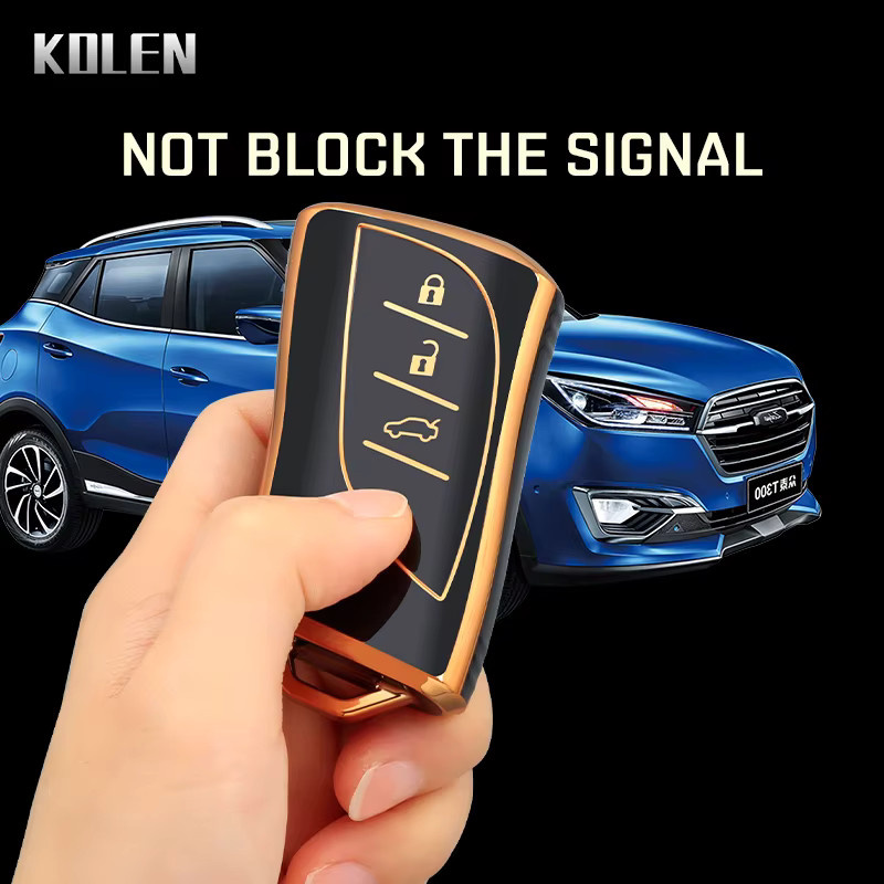 KOLEN TPU Auto Remote Key Case Cover Shell für Lexus NX ES UX US RC LX GX RX 250 350h 450h LS 260h 300h UX200 Fob Tasche Zubehör, Schwarz - Bild 2