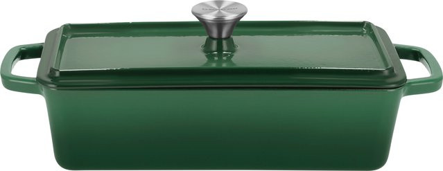 SILVERCREST Premium-Gusseisenbrotbackform, rechteckig, grün, emailliert - Bild 1