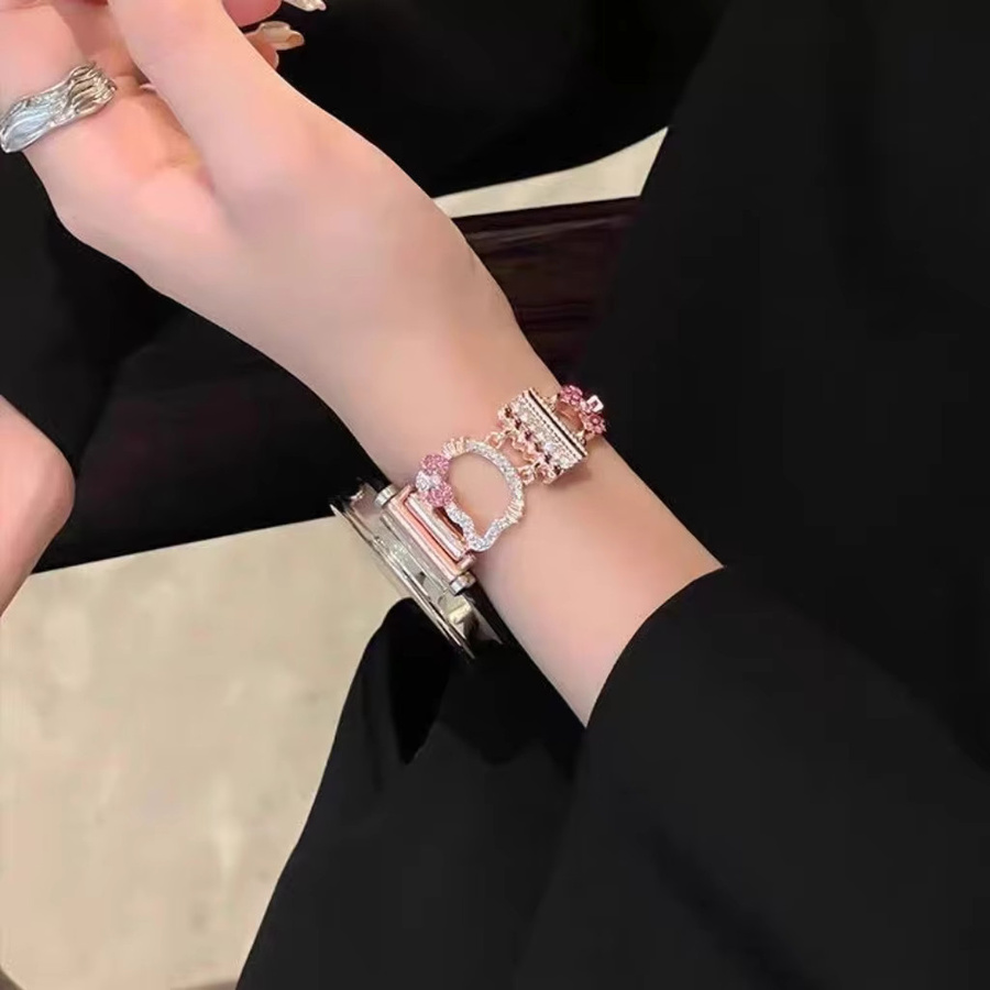 iwujiao Uhrenarmband Edelstahl, Kristall, Damen - Bild 5