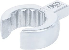 BGS Einsteck-Ringschlüssel 6904-22 aus Chrom-Vanadium in Silber, offen, 22 mm, Aufnahme 9 x 12 mm - Bild 1