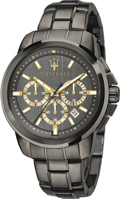 Maserati Chronograph, Edelstahl, Grau, Quarz, 44 mm, Herren - Bild 1