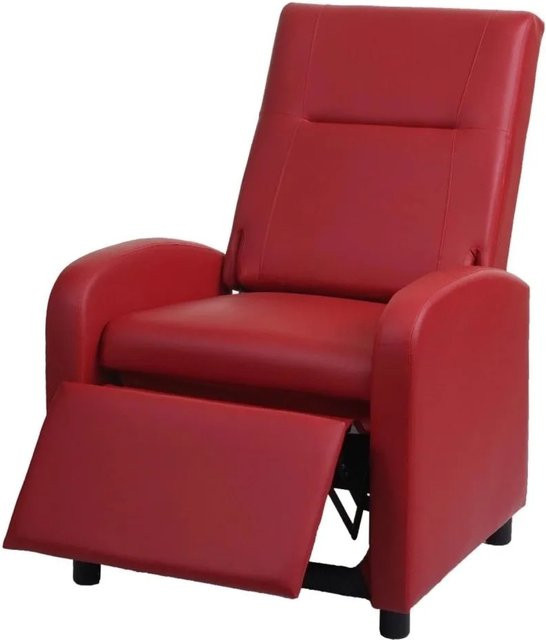 MCW Relaxsessel H18 in Rot mit Armlehnen aus Kunstleder und modernem Design - Bild 1