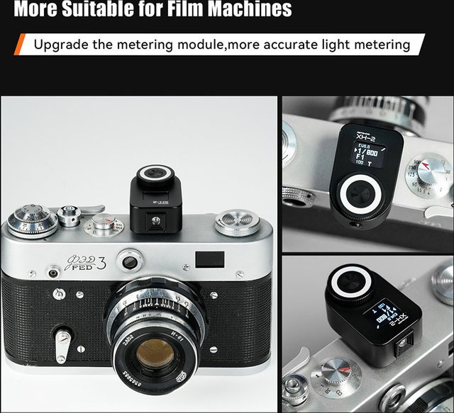 AstrHori XH-2 Kamera-Lichtmesser mit OLED-Display und Kaltgaragentyp-Blitzschuh für die professionelle Fotografie in Schwarz oder Weiß - Bild 1