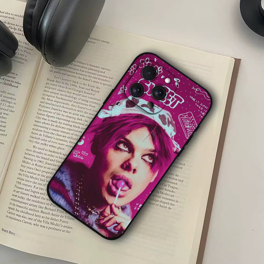 Mesuca Handyhülle im Yungblud Design für iPhone 11 bis iPhone 17 Pro Max, Schwarz/Mehrfarbig, Weiche Schutzhülle - Bild 5